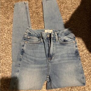 Free People Denim Blue Skinny Jeans
